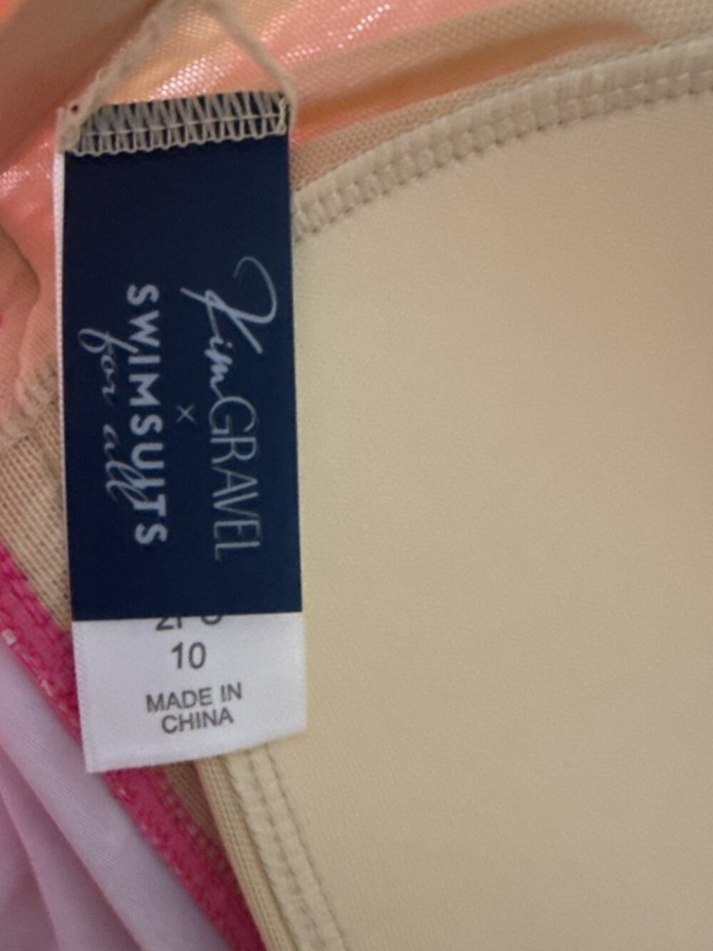 Kim Gravel x Swimsuits For All Size 10 Pink Smocked 2 Piece Swimsuit Shorts Set - Picture 6 of 8